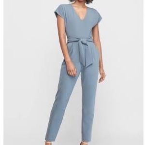 Express blue short sleeve  jumpsuit
